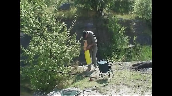 Horny bitch fucks a stranger at the fishing lake