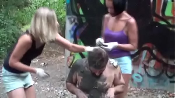 Girls beating slaveboys