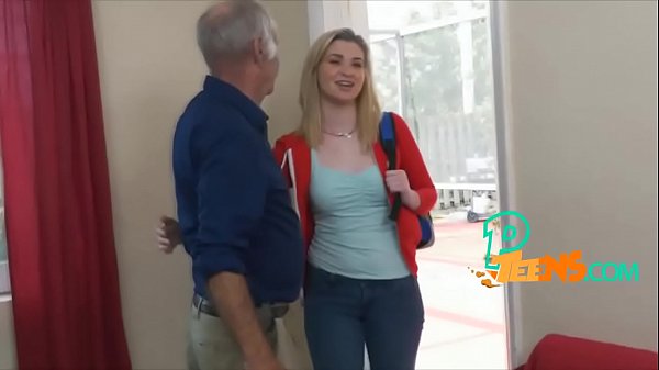 Old guy pounding lovely blonde girl