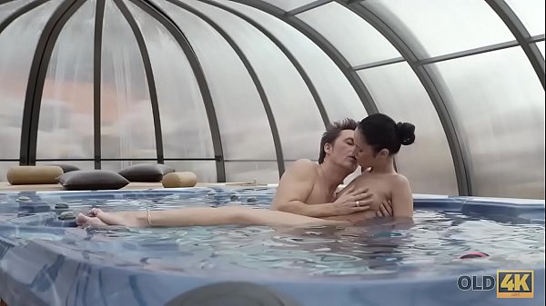 OLD4K. Tender Sex in Jacuzzi