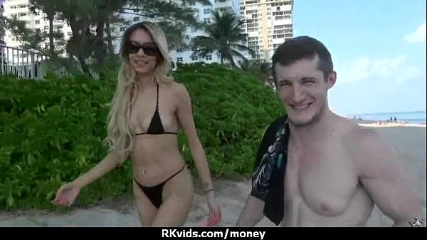 Amateur hottie takes cash for public sex 19