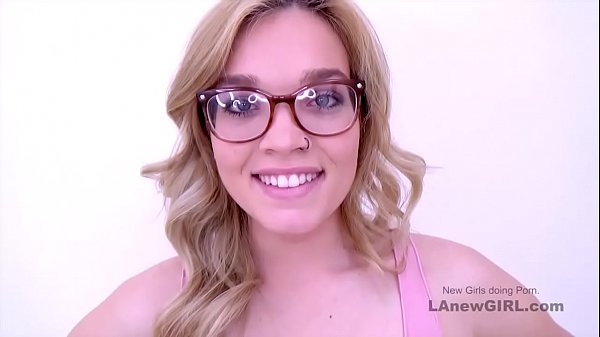 Sexy girl with glasses fucks at photoshoot