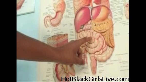 Lovely black nurse pleases herself