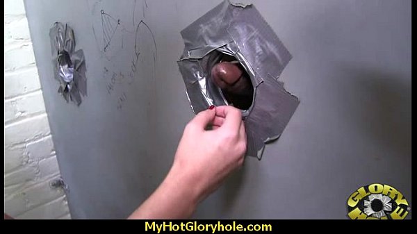 Ebony Hottie Milking Cocks in the Gloryhole 20