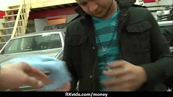 Tight teen fucks a man in front of the camera for cash 12