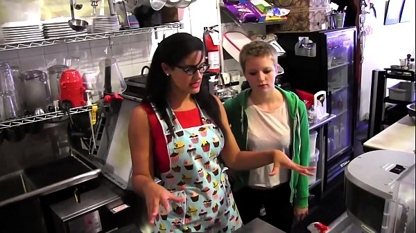 Lusty dyke Penny Barber invites ingenuous teen Alani Pi for casting as  new worker at her coffee bar