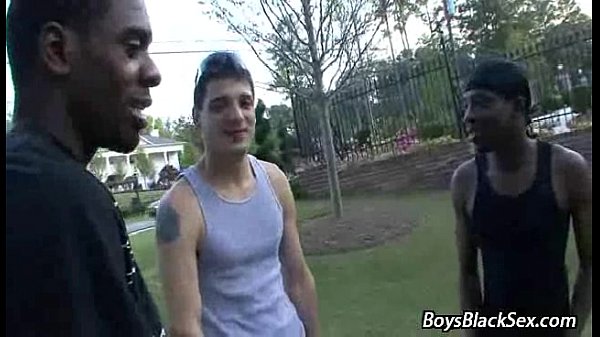 Blacks On Boys - Interracial Hardcore Gay Porn Movie 12