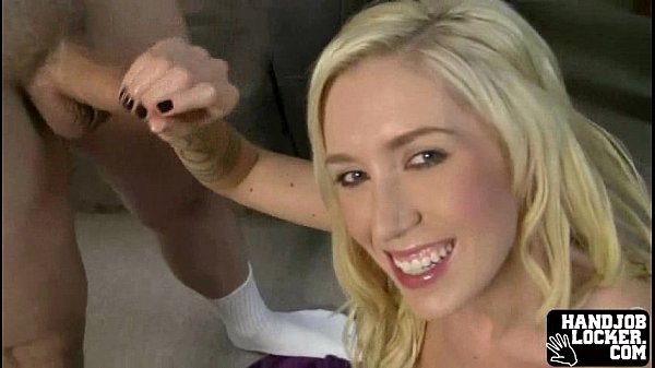 Handjob blonde slut