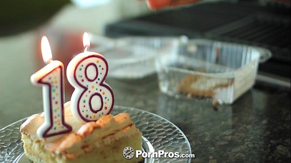 PornPros - Cassidy Ryan celebrates her 18th birthday with cake and cock