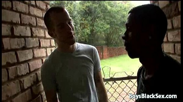 Black boy and white guy in interracial gay scene 02