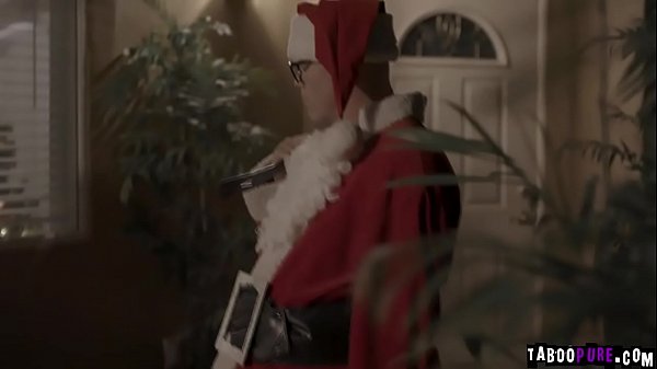 Secret Santa bangs with sexy teen neighbor