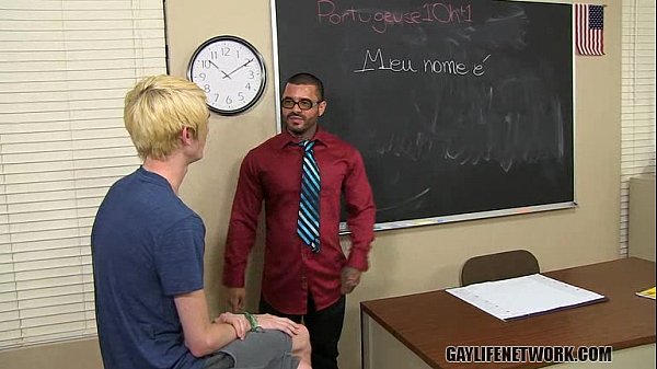 Blonde twink gets drilled