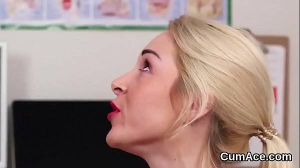 Insatiable teenie loves a face fucking and tonn of jizm on her face