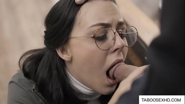 Doggy style teen with glasses video