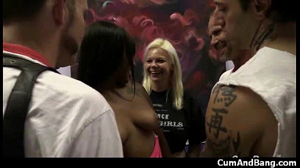 horny ebony bukkake gangbang 18