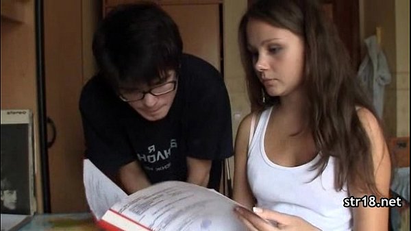 Very hot teens hardcored after class