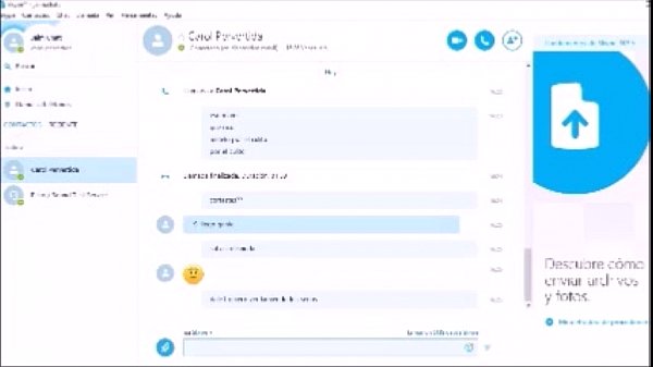 Una muestra a un chico del twitter por skype
