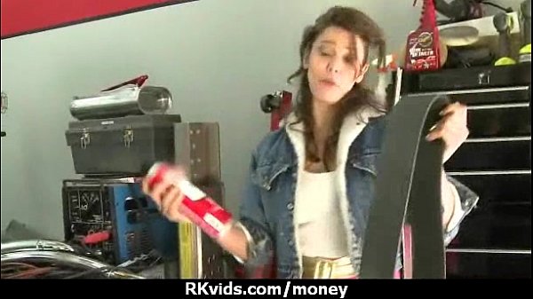 Sexy natural chick trades cash for some rough sex 8