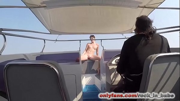 Getting fucked on a boat and cumwalking in front of the captain