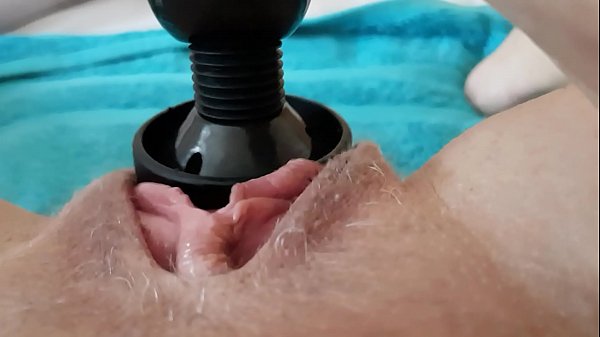 Close up vibrator masturbation