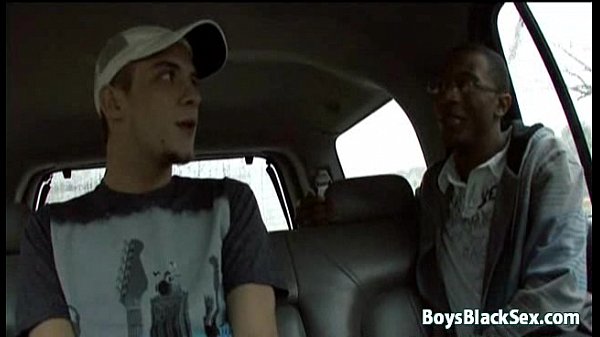 Black boy and white guy in interracial gay scene 10