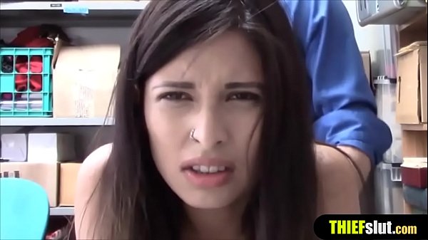Cute and fragile shoplifter chick got caught and punish fucked hard