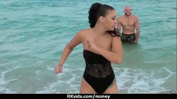 Slutty amateur babe is paid cash from some crazy public sex 17