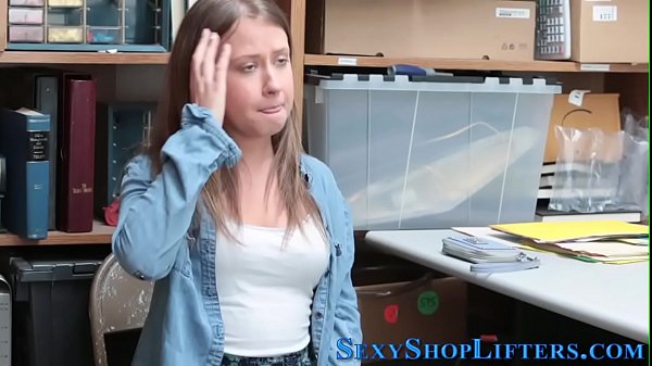 Jizz soaked real teen shoplifter who gets rammed doggystyle in hd
