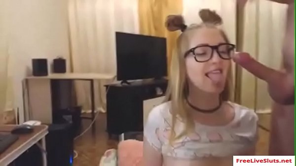 Sweet little teen sucks and gets fucked