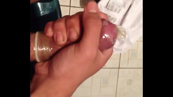 A delicious jack off with condom