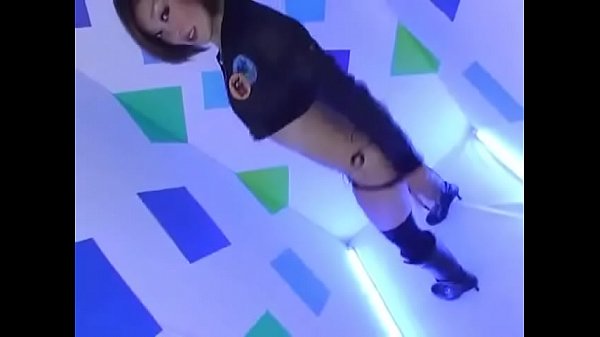 Amazing perfect ass asian striptease in miniskirt