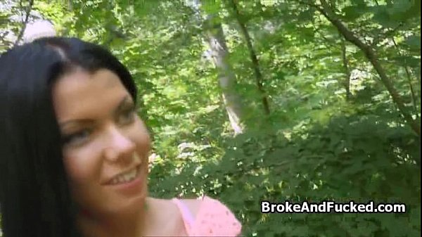 Fucking broke Sofia in the woods