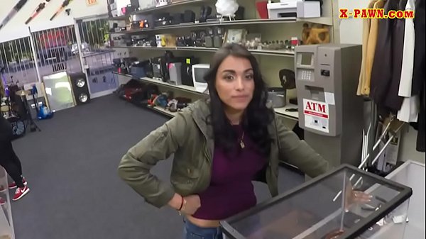 Busty woman convinced to fuck pawn dude