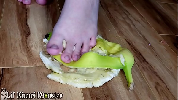 Watch me crush some tasty fruit with my itty-bitty feet