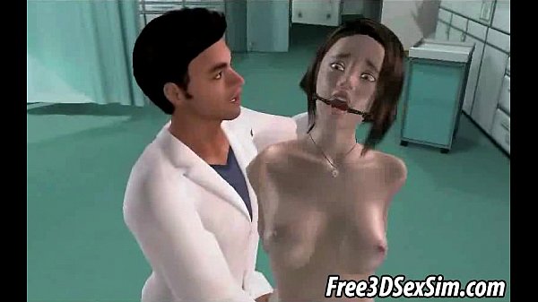 Tasty 3D brunette getting fucked hard by her doctor