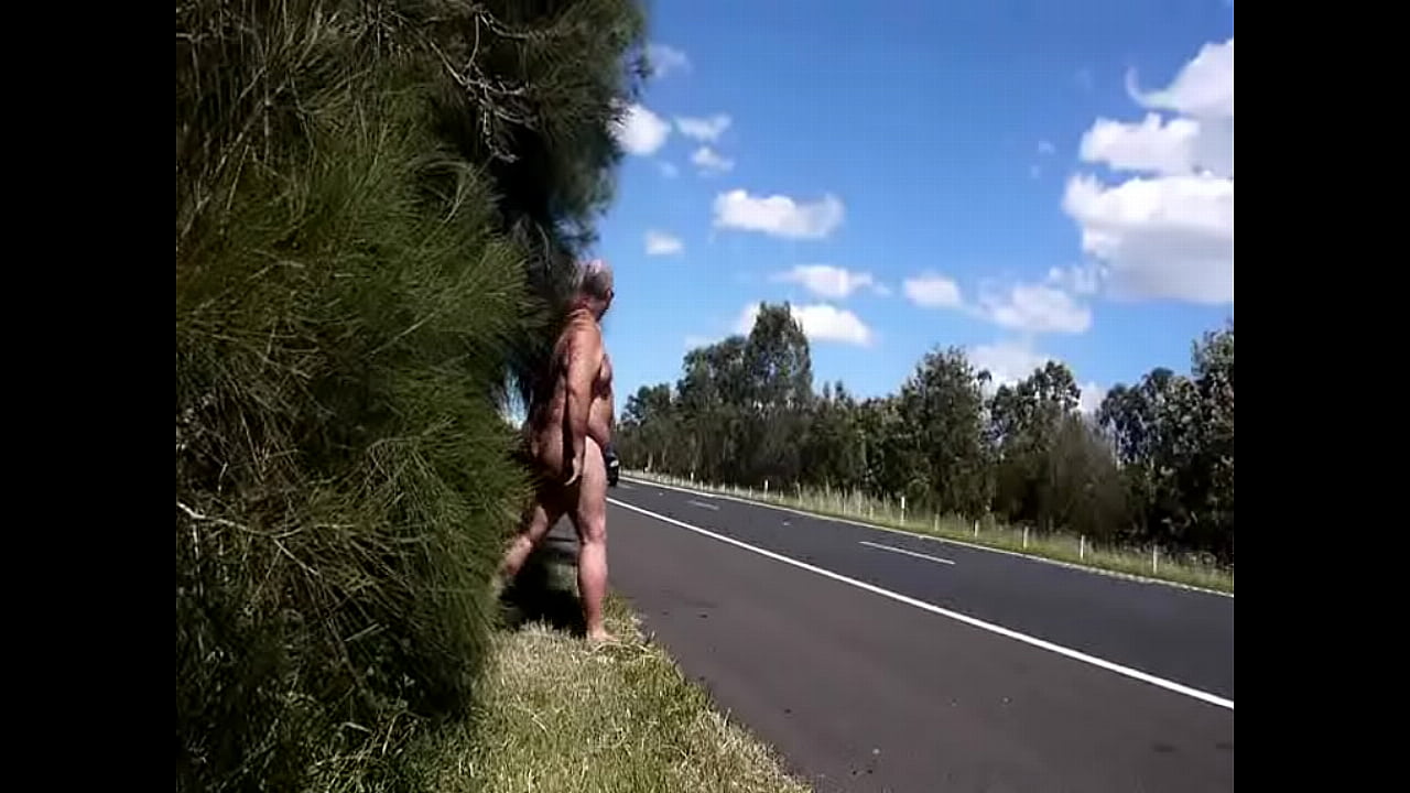 Public Nudity By Freeway as 17 Cars Pass