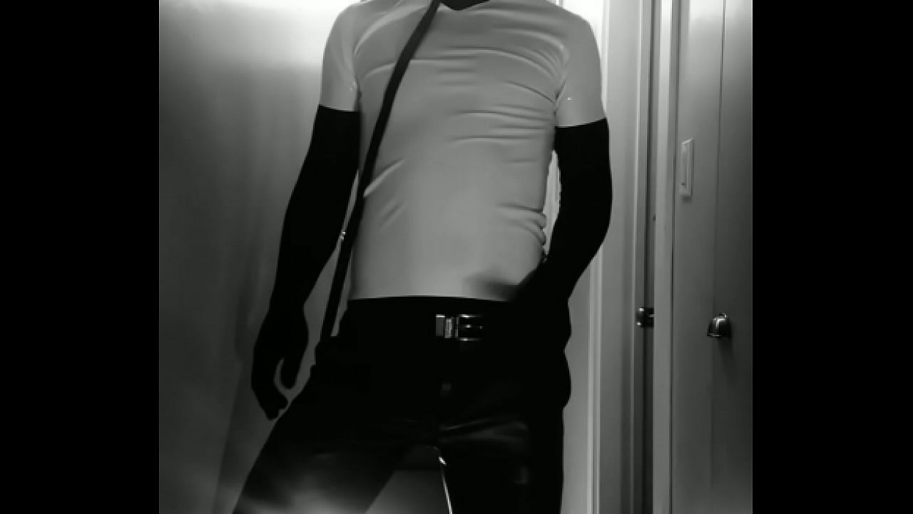 Sexy Fetish boy in shiny clothes