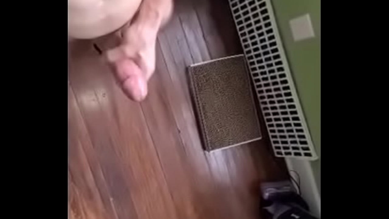 Standing cumshot all over floor