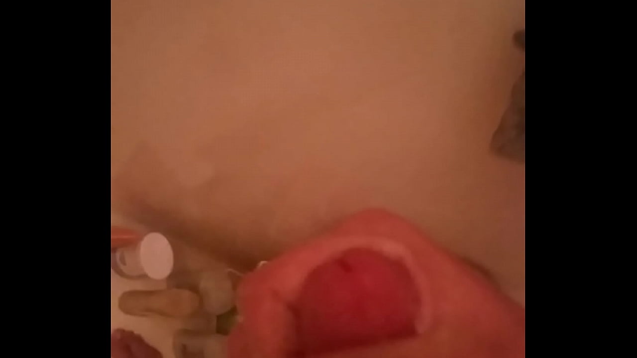 Rubbing cock till cum