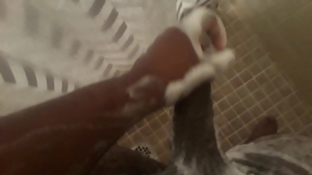 Clean dick shower jerk