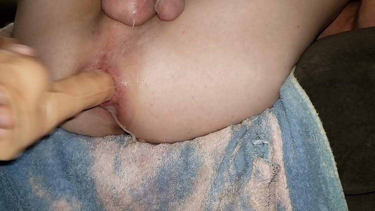 Prostate explodes while dildo is deep