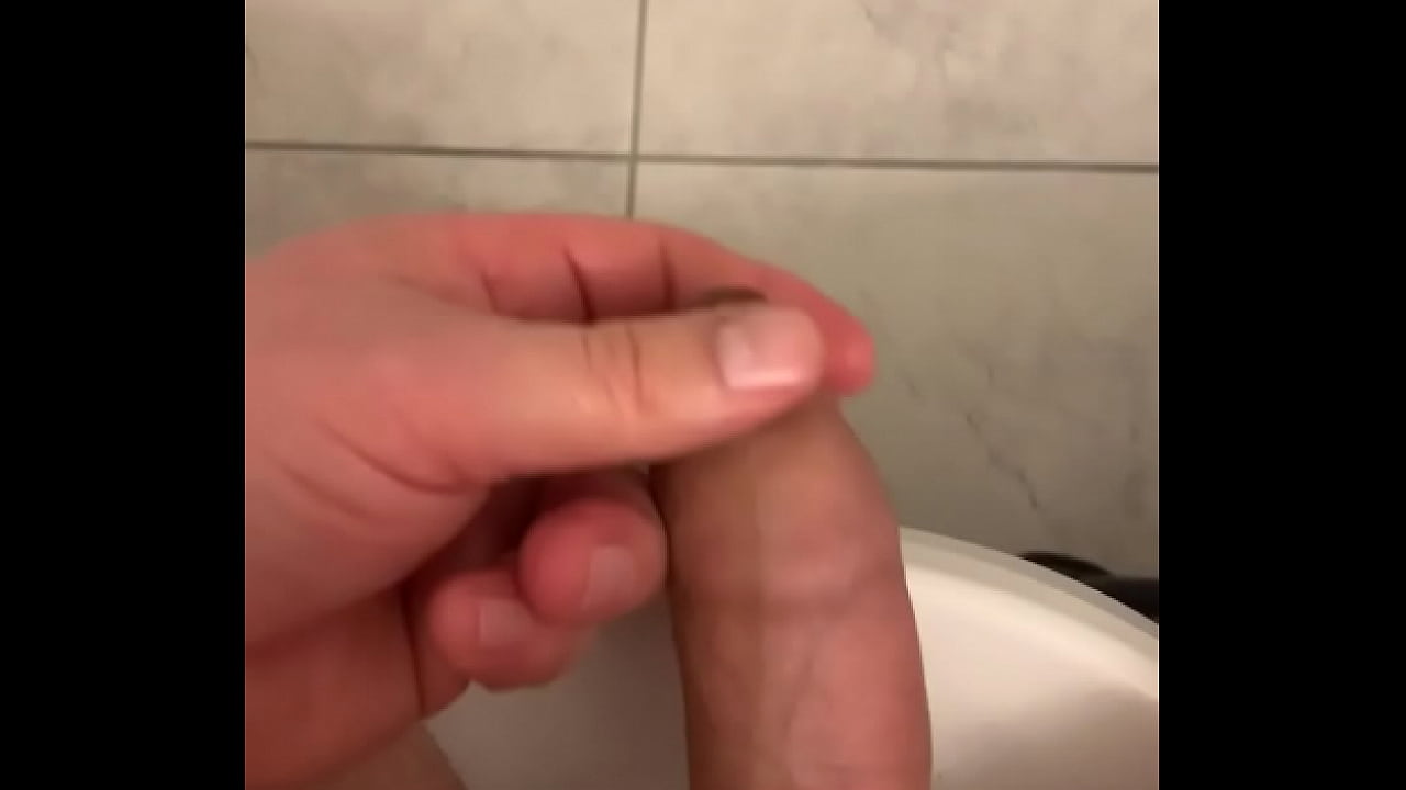 Beating my cock in washroom