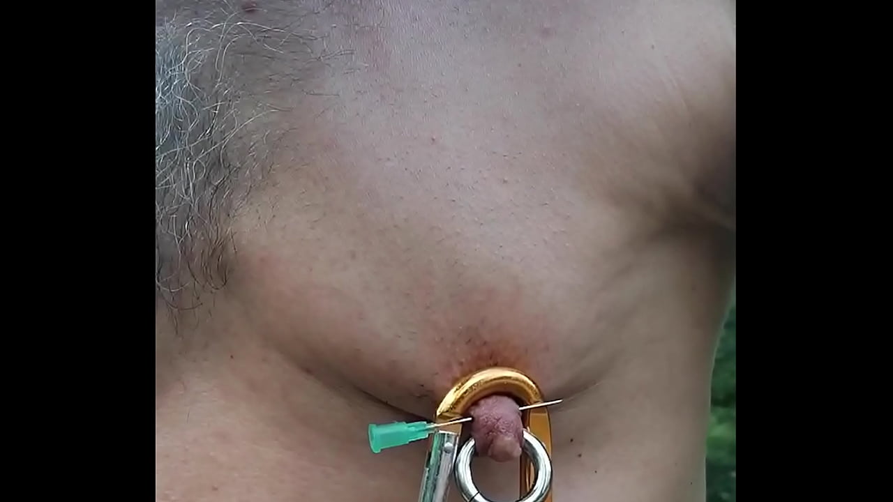 CumShot With Massive Chain Hanging At Nipples