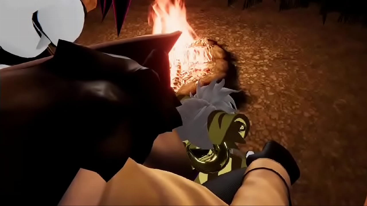 A Horny Furry Slut By The Campfire