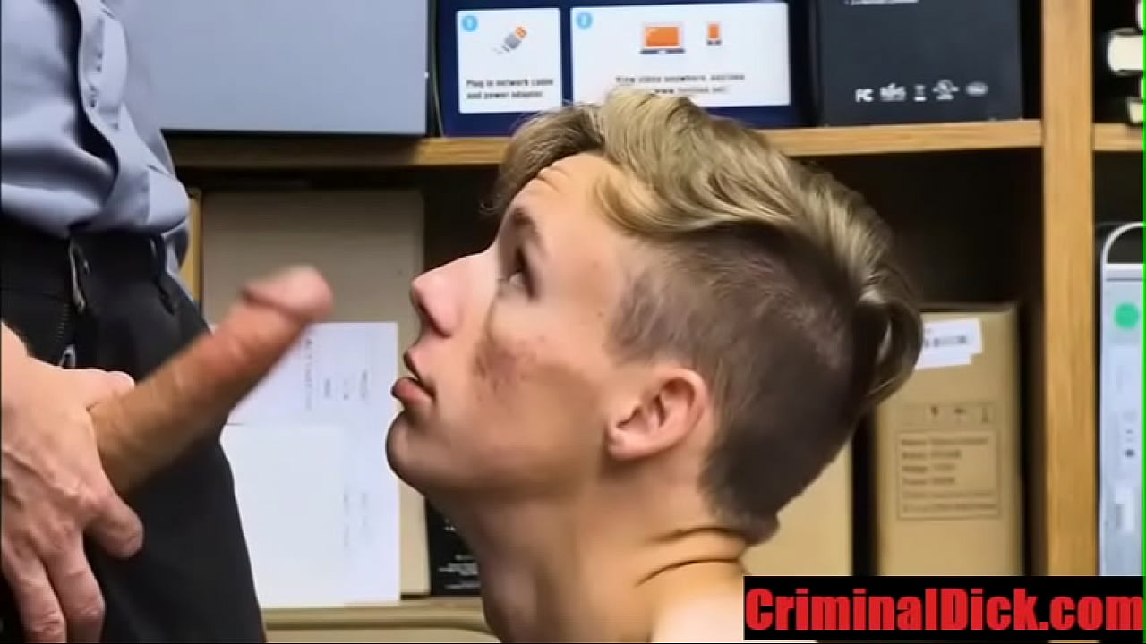 Teen Perp sucks off big hard police dick