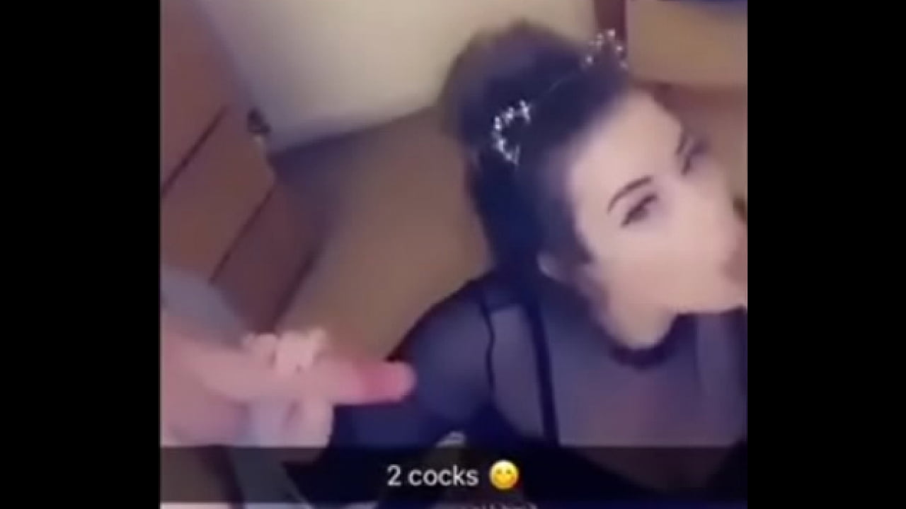 Whore sucks two dicks