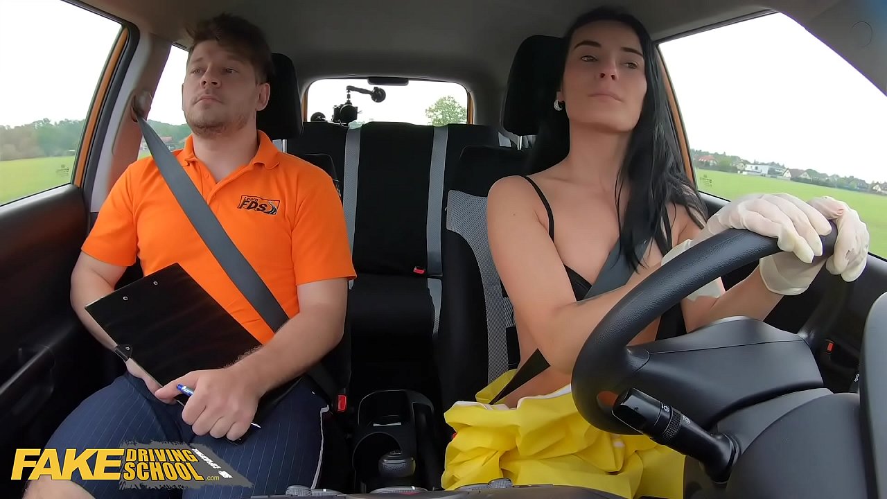 Fake Driving School A COVID-19 themed porn video she gets fucked in a car