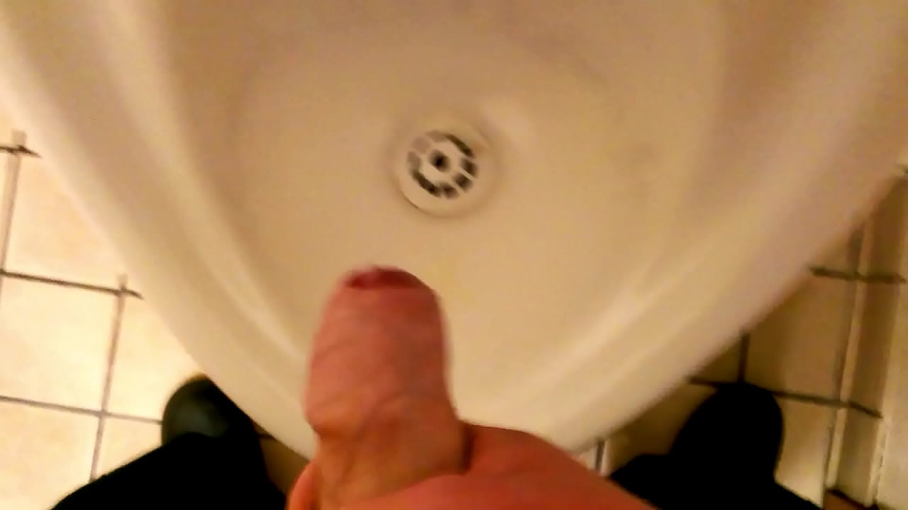 Cumshot In Urinal Toilet