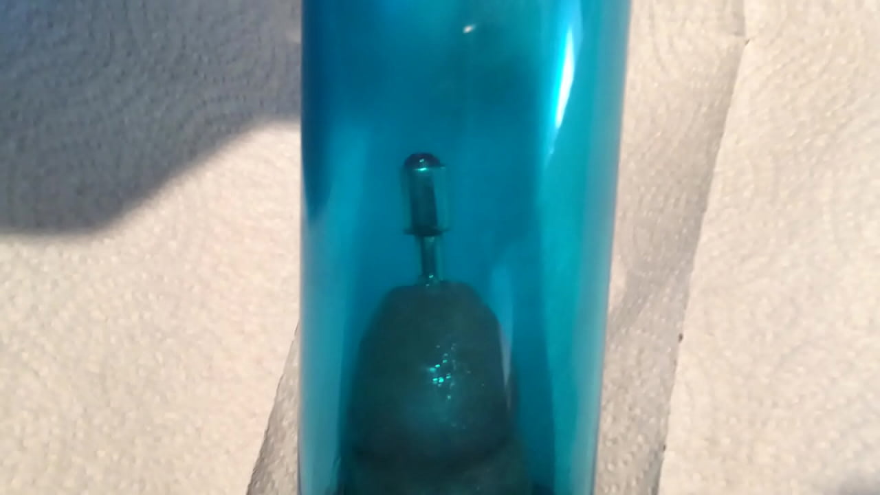 Pumping cock with a tapered beaded sound inside my cock