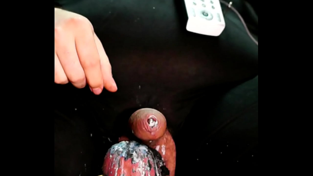 extreme cock ball hardcore solo pain slave with urethra penetration and hot wax on penis candle climaxing in ruined cumshot